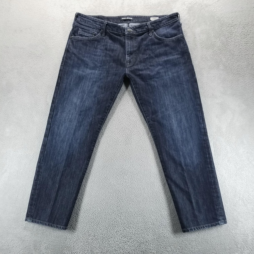 Mavi Jeans Mens 40x30 Blue Zach Regular Straight Dark Wash Denim Comfort Casual